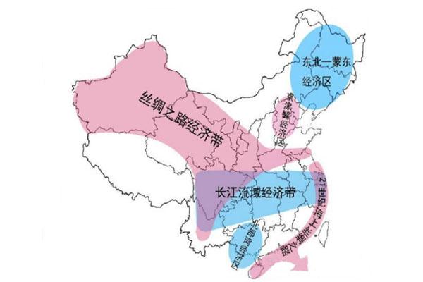 “一带一路”、京津冀协同发展、长江经济带三大战略覆盖区域示意图.jpg